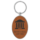 Oval Keychain with Metal Frame