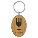 Oval Keychain with Metal Frame