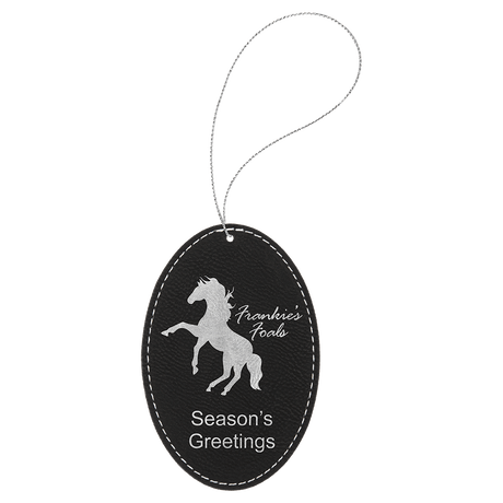 Oval Ornament with Gold String-AKD Ink