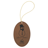 Oval Ornament with Gold String-AKD Ink