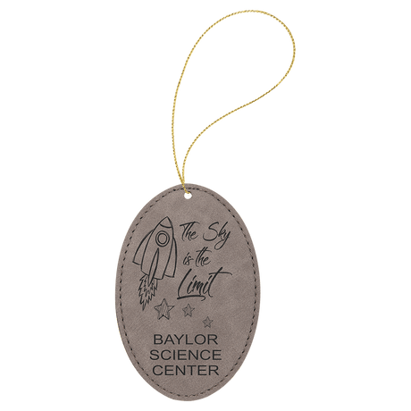 Oval Ornament with Gold String-AKD Ink