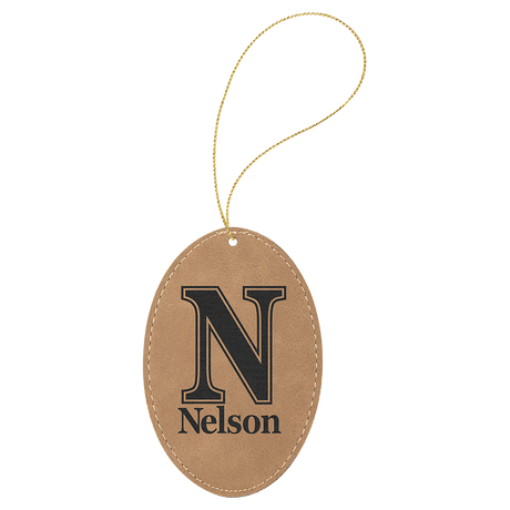 Oval Ornament with Gold String-AKD Ink