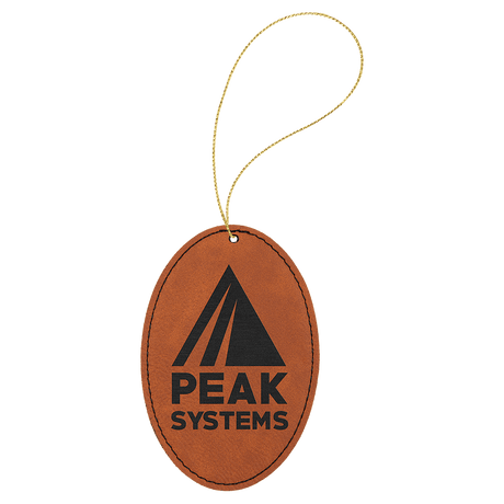 Oval Ornament with Gold String-AKD Ink