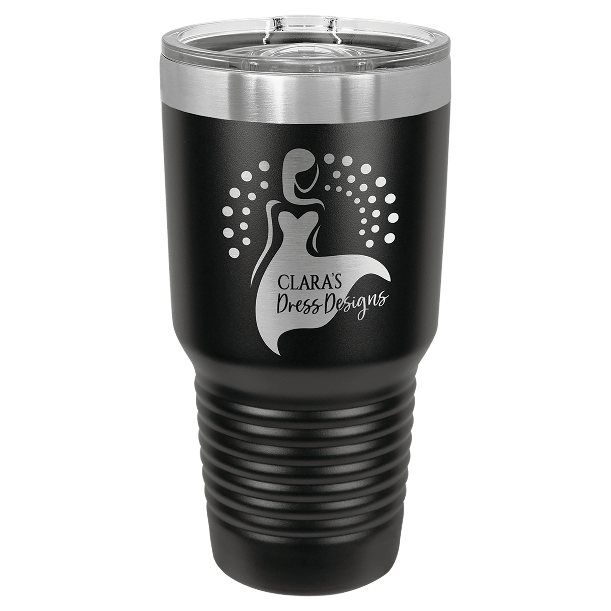30 Oz. Polar Camel Black Ringneck Insulated Tumbler With Slider Lid And Silver Ring