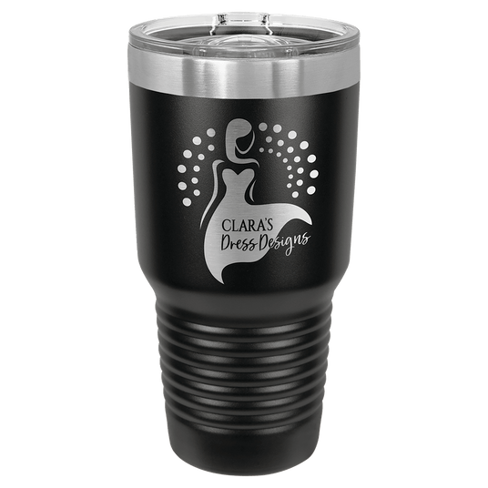 30 Oz. Polar Camel Black Ringneck Insulated Tumbler With Slider Lid And Silver Ring