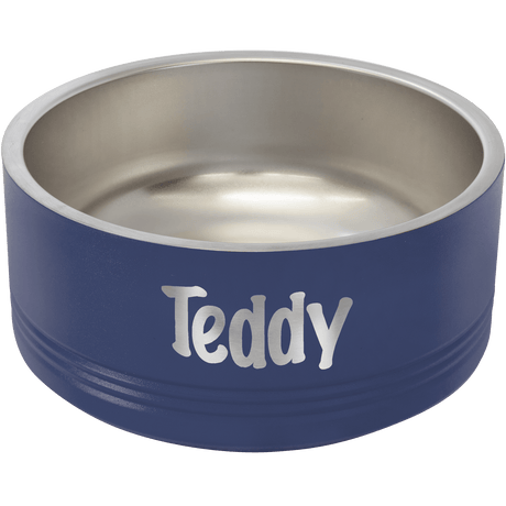 32 oz. Polar Camel Powder Coated Stainless Steel Medium Dog Bowl