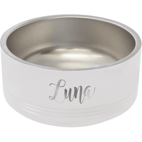 32 oz. Polar Camel Powder Coated Stainless Steel Medium Dog Bowl