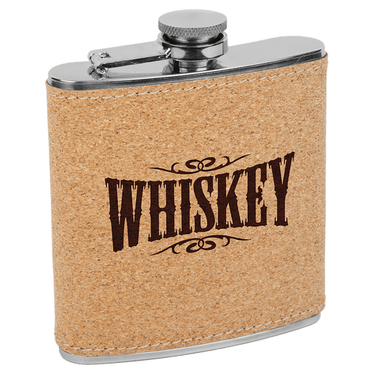 6 oz. Cork Stainless Steel Flask