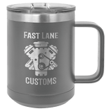 15 oz. Coffee Mug with Clear Slider Lid