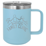 15 oz. Coffee Mug with Clear Slider Lid