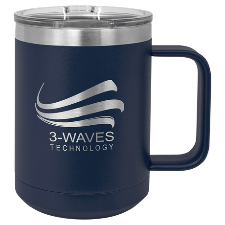 15 oz. Coffee Mug with Clear Slider Lid