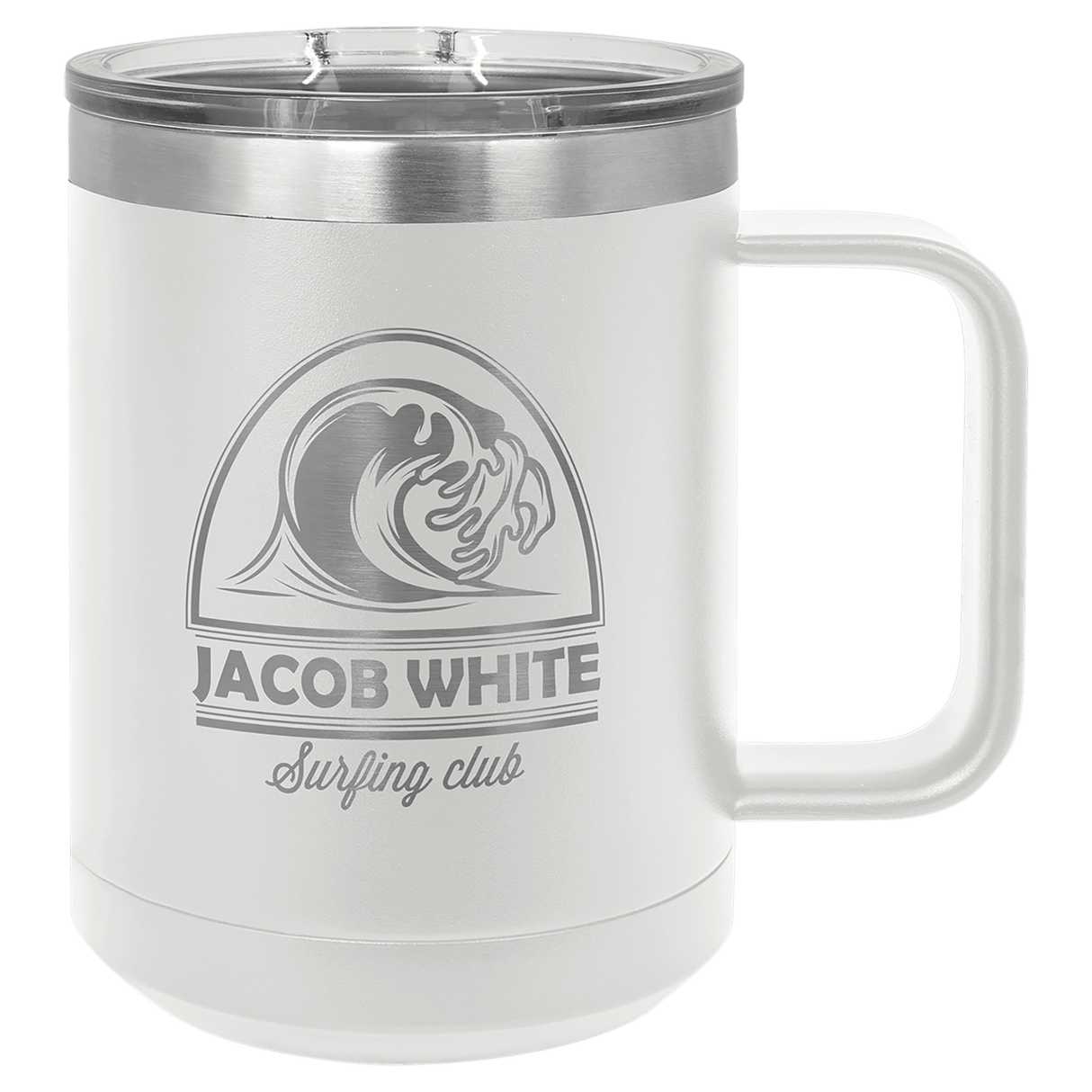 15 oz. Coffee Mug with Clear Slider Lid