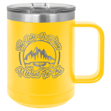 15 oz. Coffee Mug with Clear Slider Lid