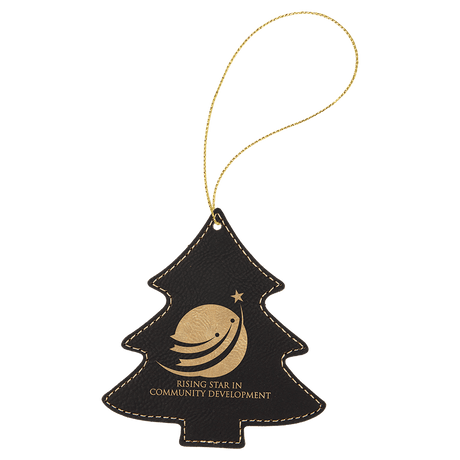 Tree Ornament with Gold String-AKD Ink