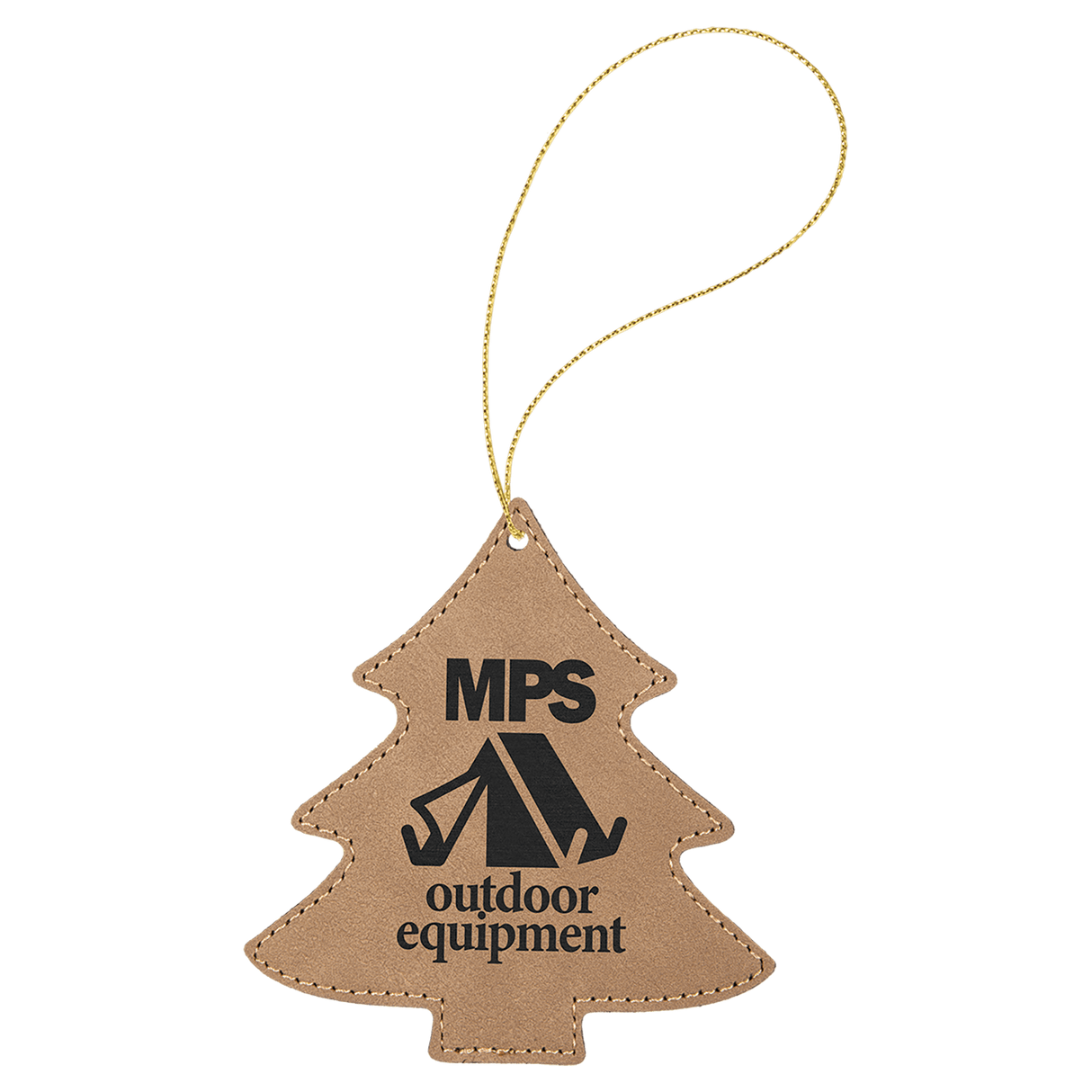 Tree Ornament with Gold String-AKD Ink