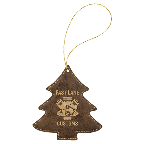 Tree Ornament with Gold String-AKD Ink
