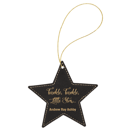 Star Ornament with Gold String-AKD Ink