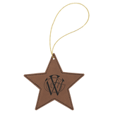Star Ornament with Gold String-AKD Ink