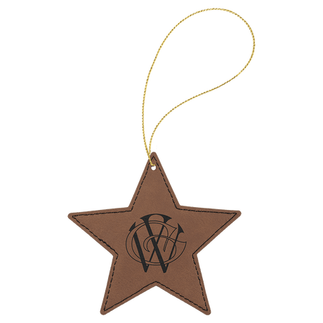 Star Ornament with Gold String-AKD Ink