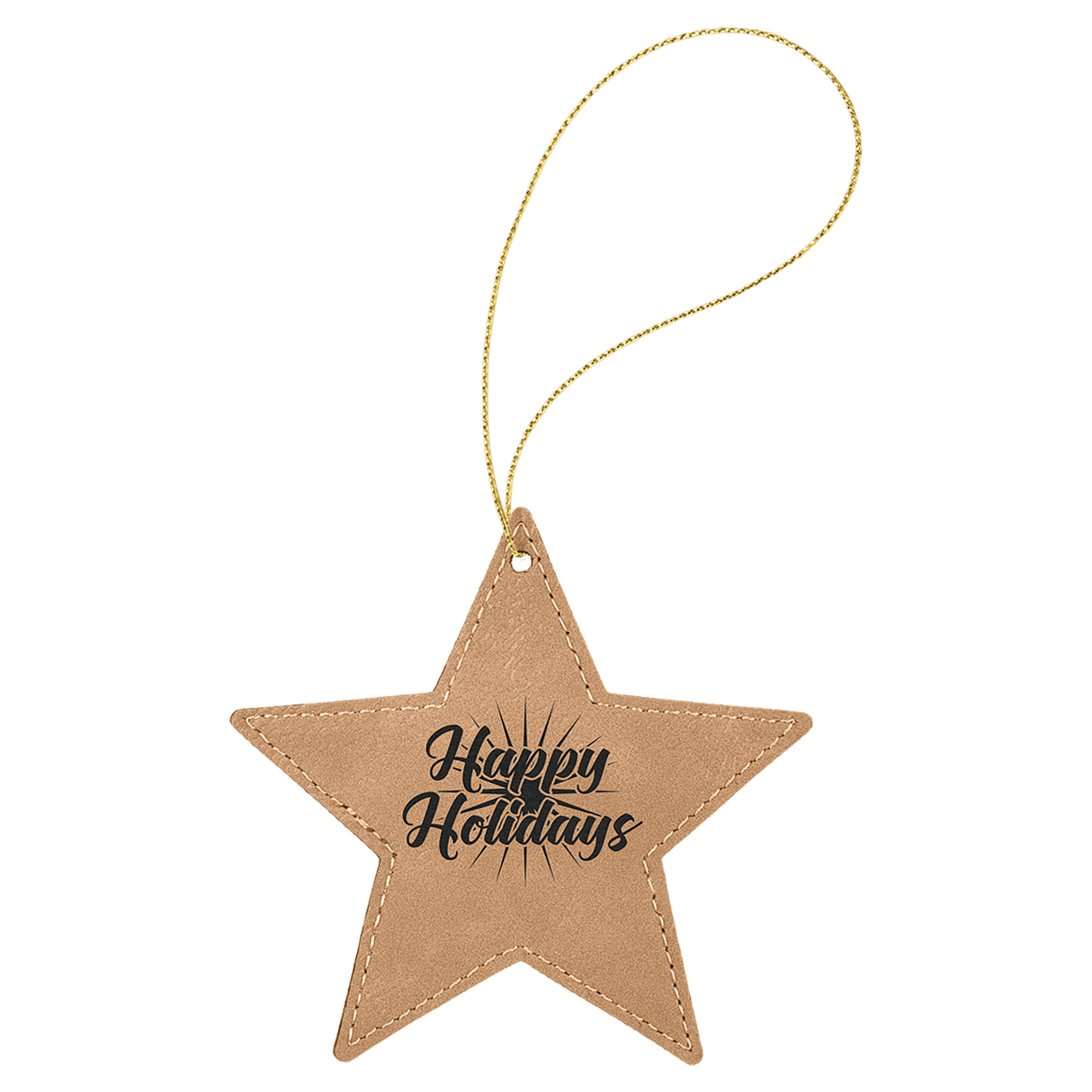 Star Ornament with Gold String-AKD Ink