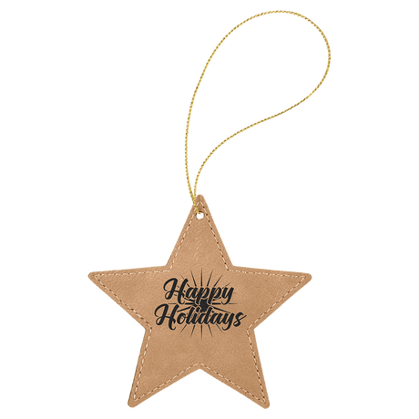 Star Ornament with Gold String-AKD Ink