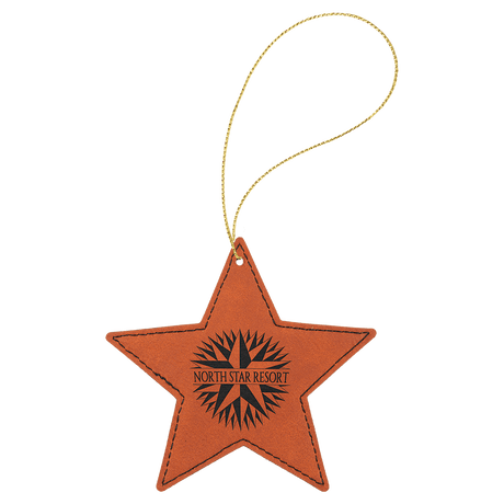 Star Ornament with Gold String-AKD Ink