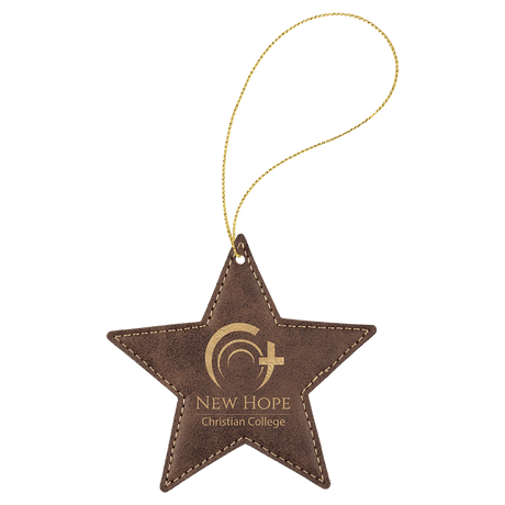 Star Ornament with Gold String-AKD Ink