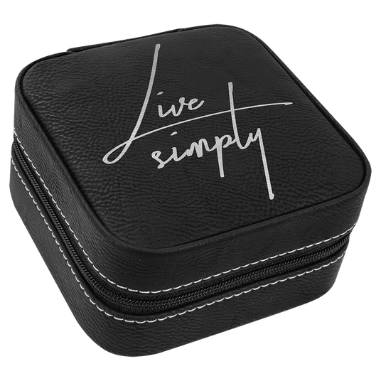 Travel Jewelry Box with Black Lining