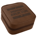 Travel Jewelry Box with Tan Lining