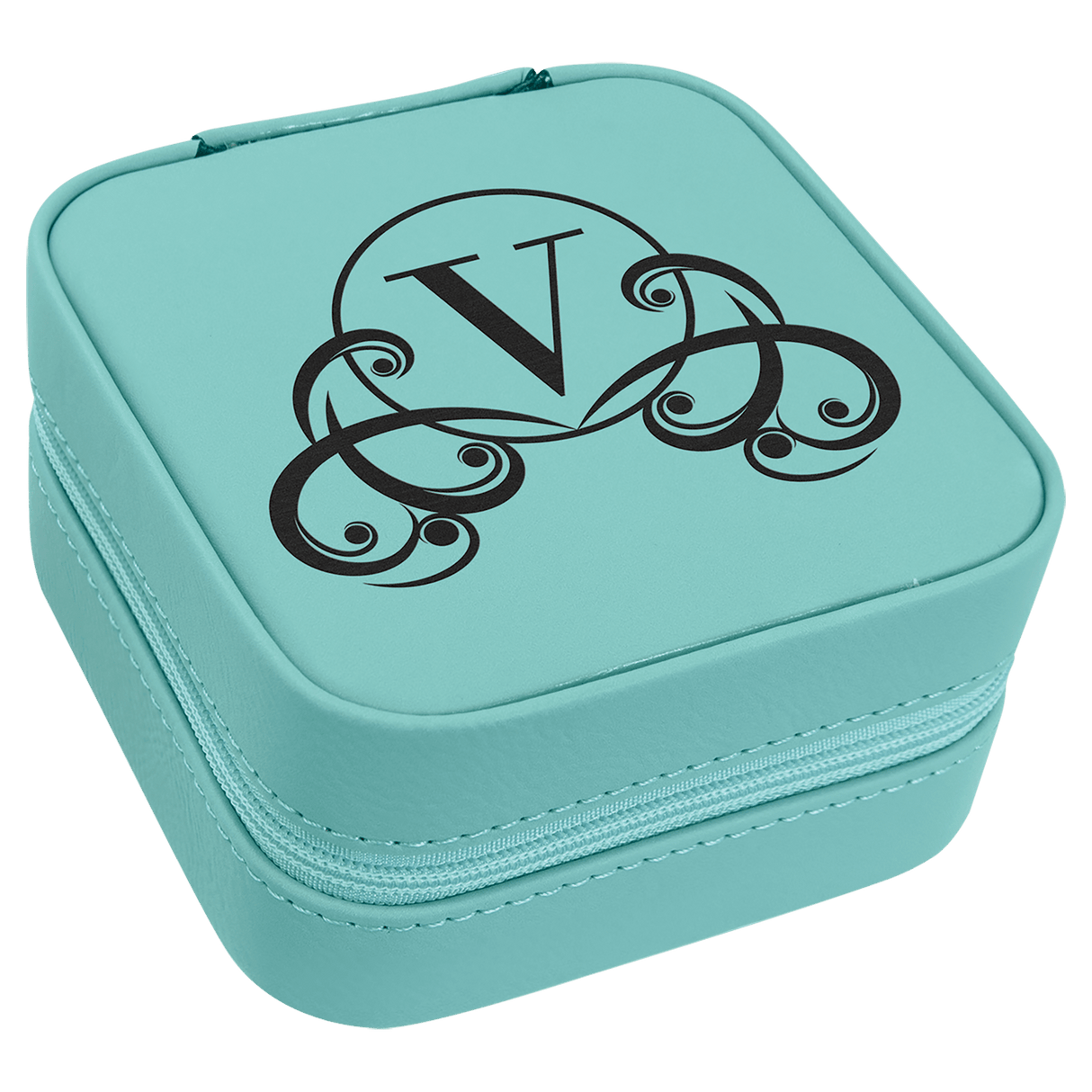 Travel Jewelry Box with Tan Lining