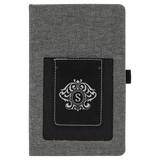 Gray Canvas Journal with Phone Pouch