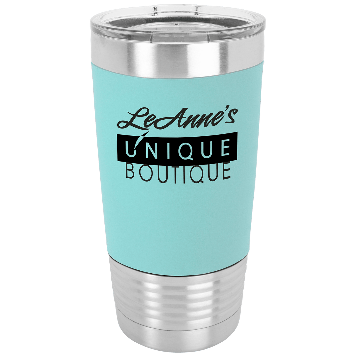 20 oz. Tumbler with Silicone Grip and Clear Lid