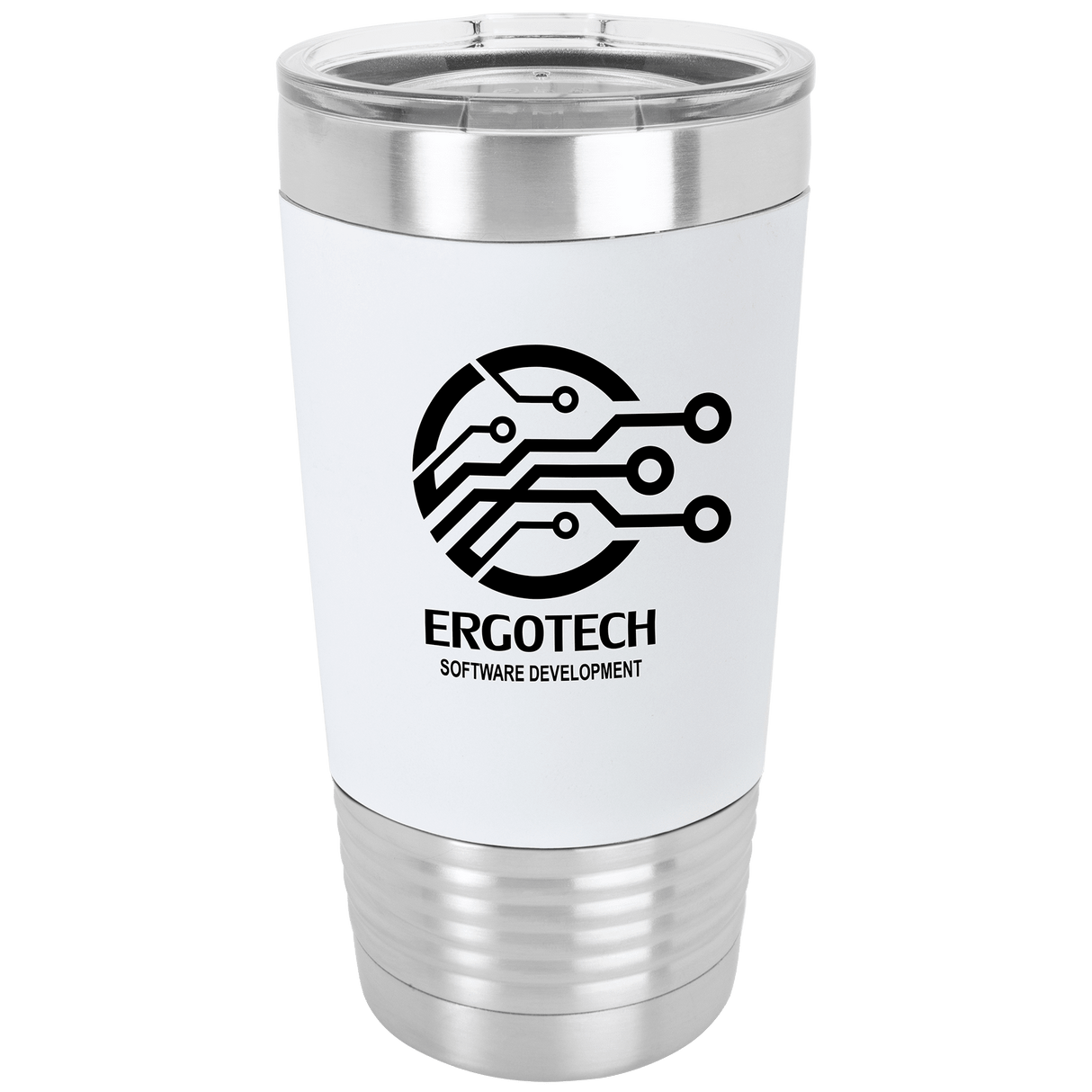 20 oz. Tumbler with Silicone Grip and Clear Lid