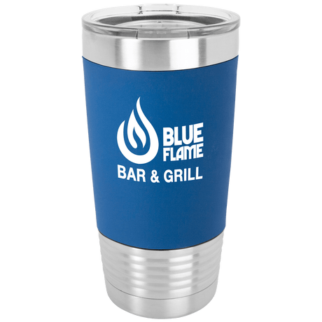 20 oz. Tumbler with Silicone Grip and Clear Lid