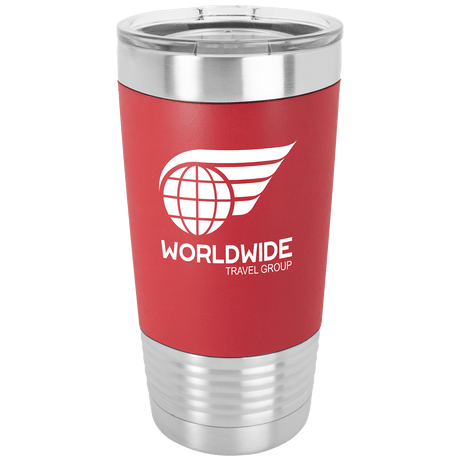 20 oz. Tumbler with Silicone Grip and Clear Lid