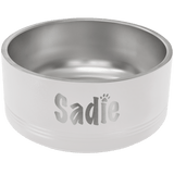 64 oz. Polar Camel Powder Coated Stainless Steel Large Dog Bowl