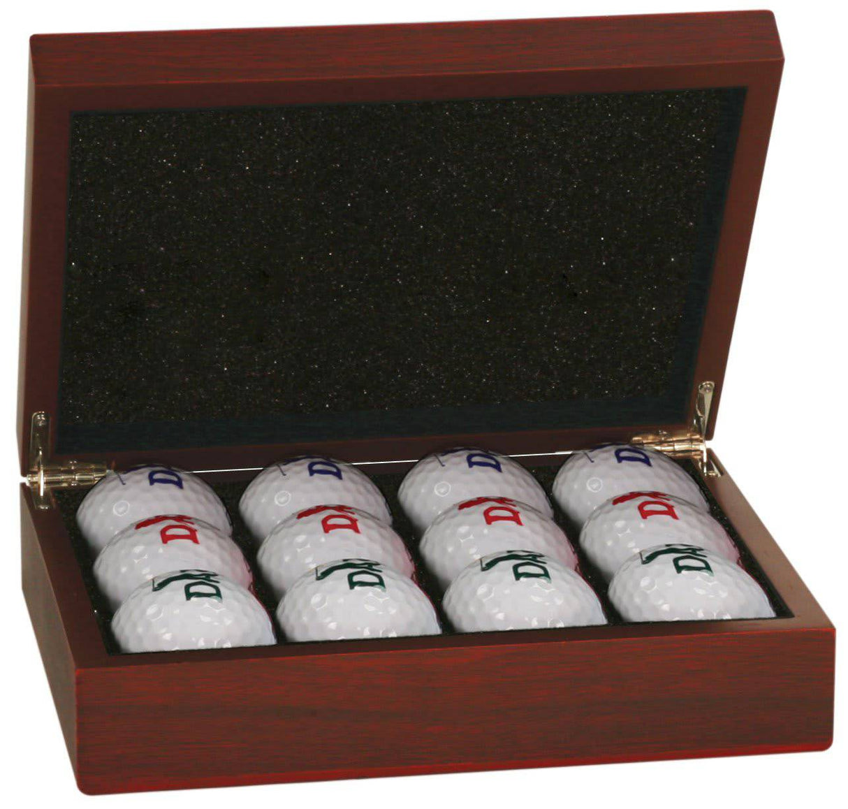 Rosewood Finish Golf Ball Box