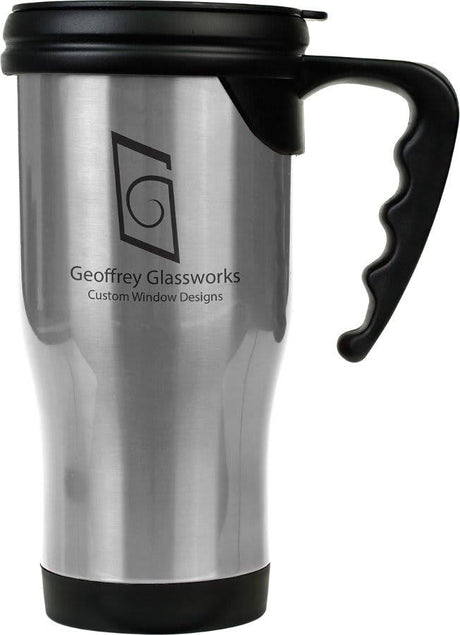 14 oz. Stainless Steel Travel Mug with Handle