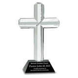 Crystal Cross on Pedestal Base