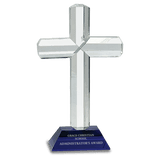 Crystal Cross on Pedestal Base