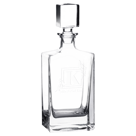 Rectangle Glass Decanter with Gift Box