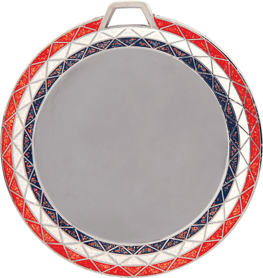 Red/White/Blue Bling 2" Insert Holder Medal  (Insert Not Included)