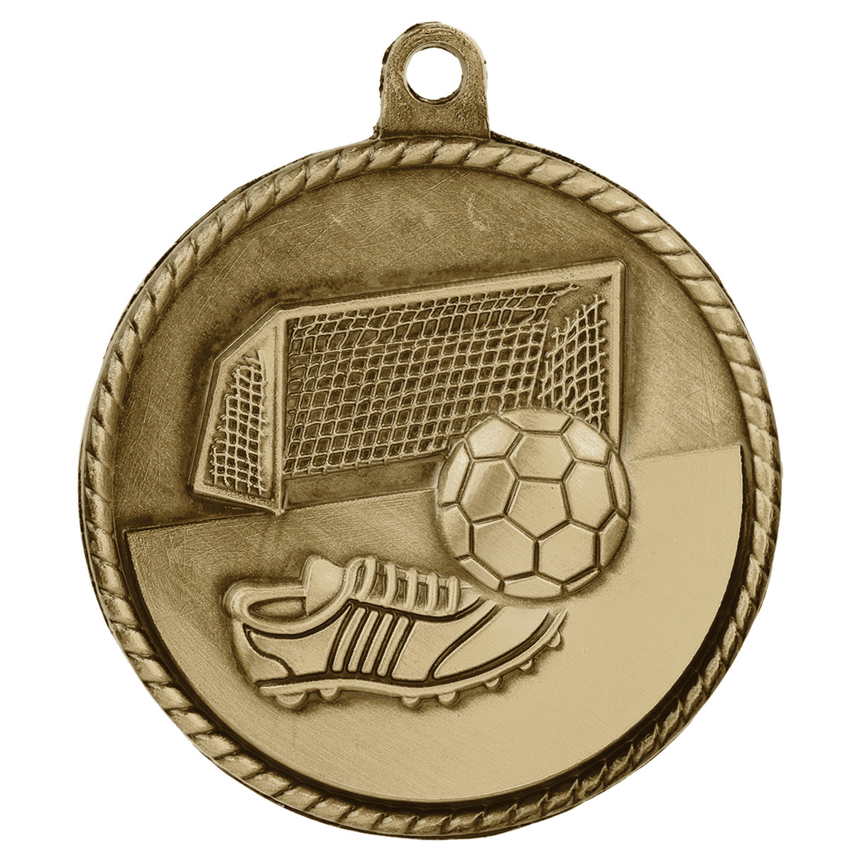 Soccer High Relief Soccer Medal-Gold