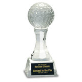 Crystal Golf Ball on a Clear Pedestal-AKD Ink