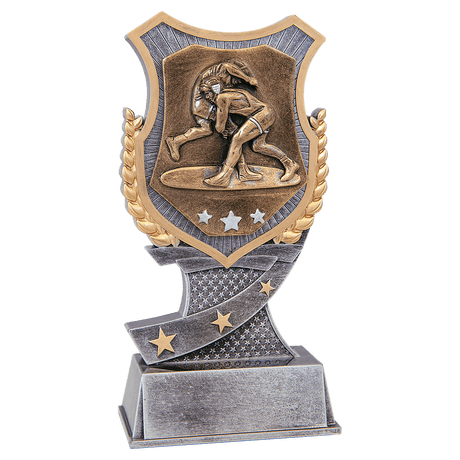 Wrestling Shield Award-6"