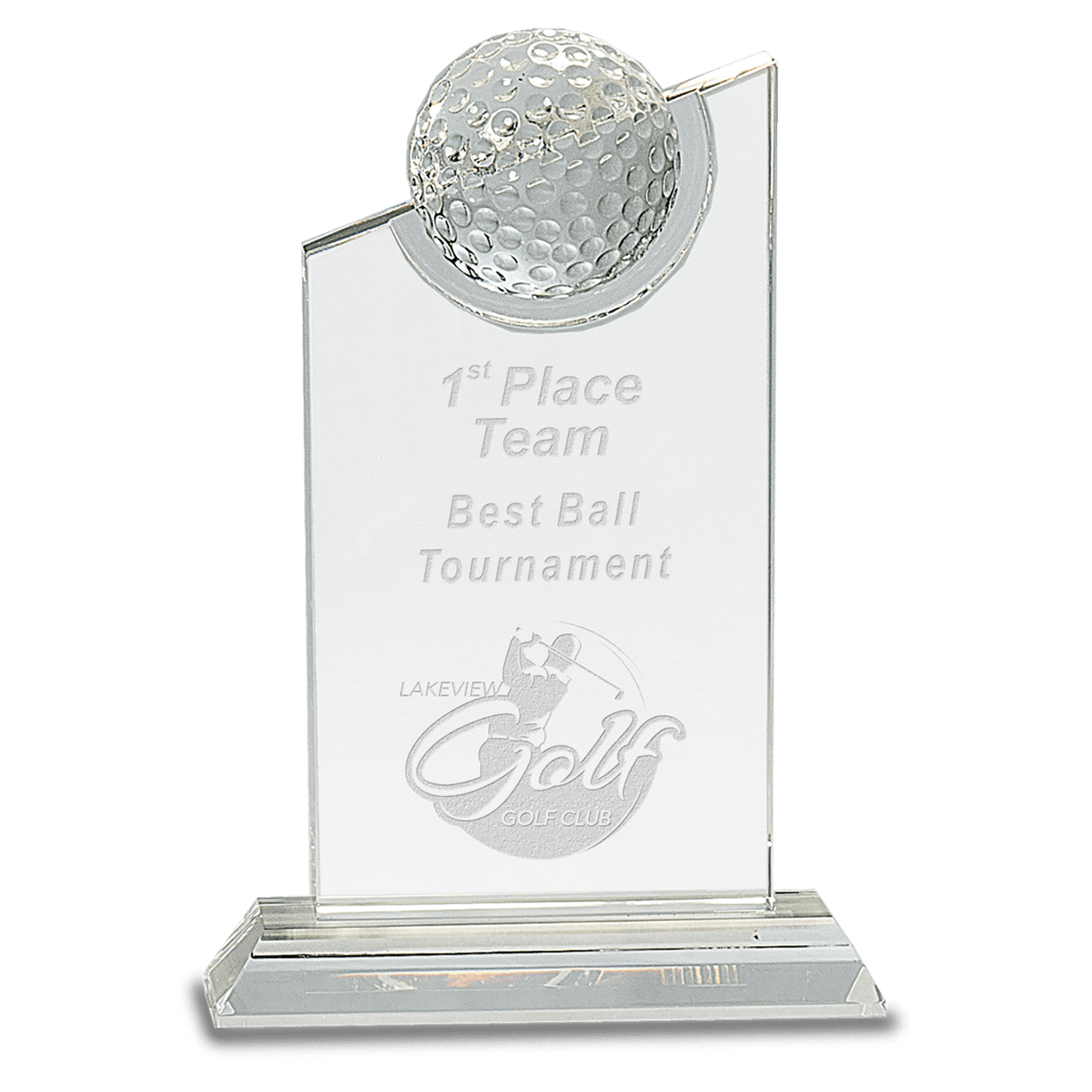 Crystal Golf Ball Peak Award-7 1/4"