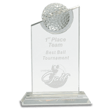 Crystal Golf Ball Peak Award-7 1/4"