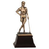 Female Bronze Golf Resin-9"