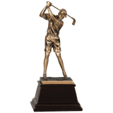 Female Bronze Golf Resin-9"