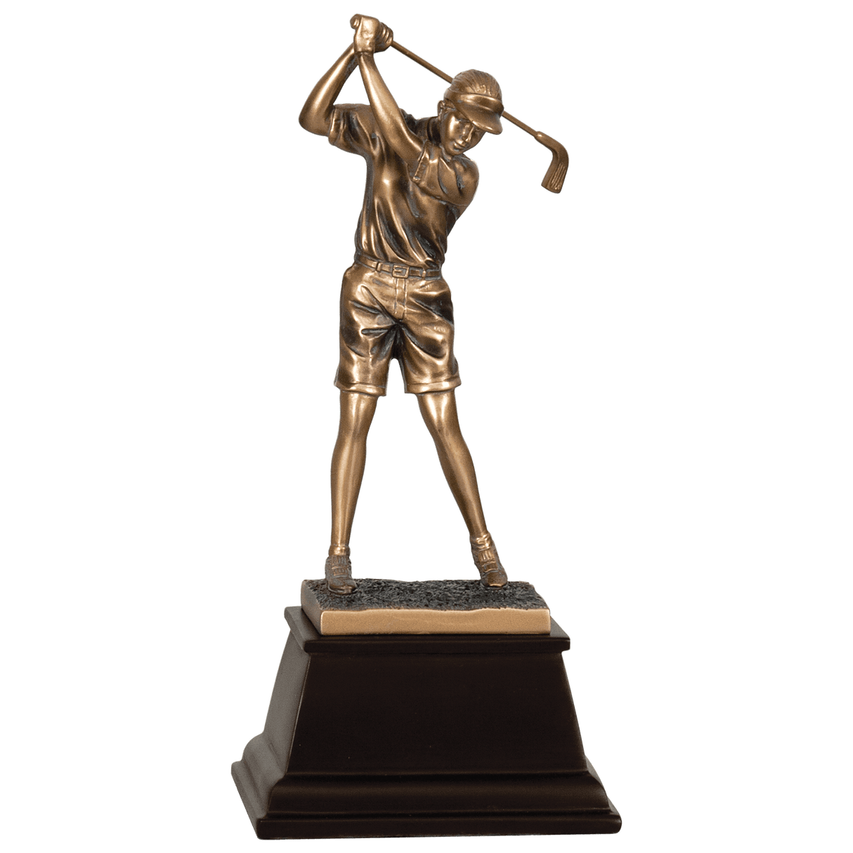 Female Bronze Golf Resin-9"